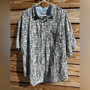Bugle Boy Company Aztec Print Button Down Shirt
